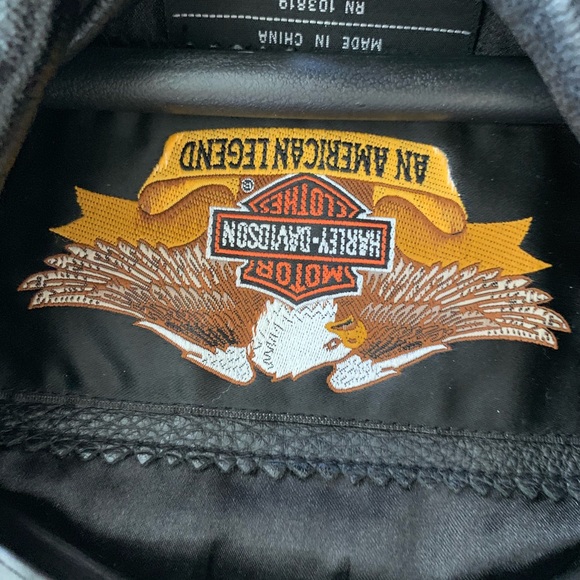 Harley davidson Mens leather jacket medium - Picture 7 of 8